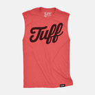 TUFF Script Raw Edge Muscle Tank Vintage Red / S TuffWraps.com