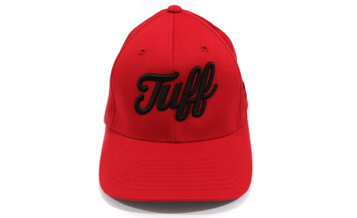 TUFF Script Red Flexfit Hat S/M (6 3/4&quot;-7 1/4&quot;) / Red TuffWraps.com