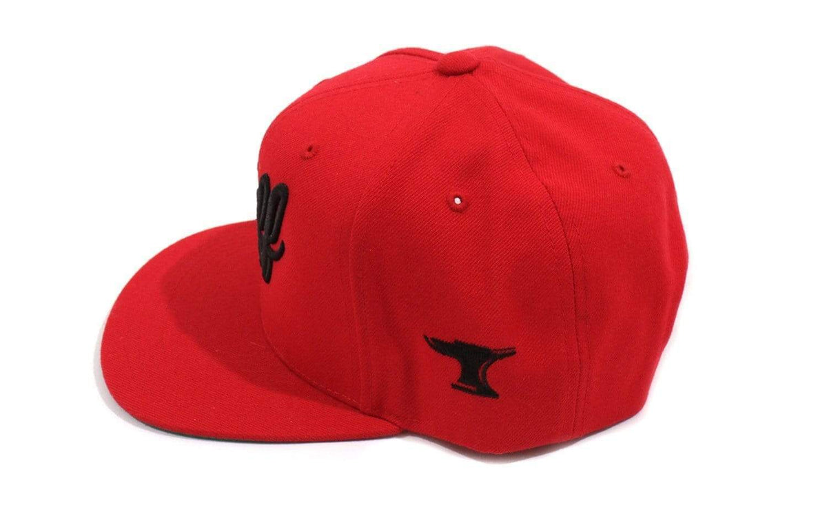 TUFF Script Red Snapback Hat Red TuffWraps.com