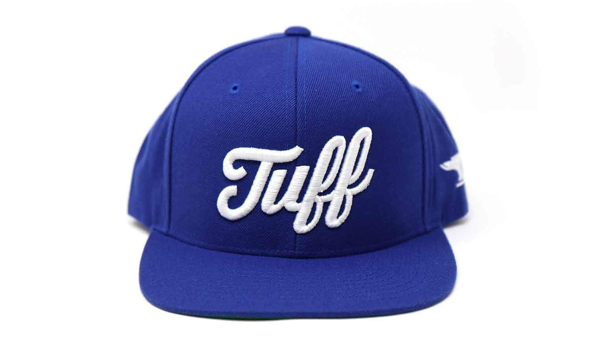 TUFF Script Royal Blue Snapback Hat TuffWraps.com