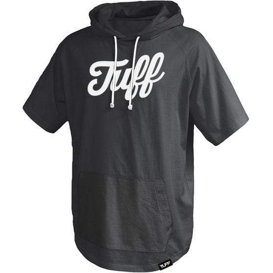 TUFF Script Short Sleeve Hooded Tee S / Black TuffWraps.com