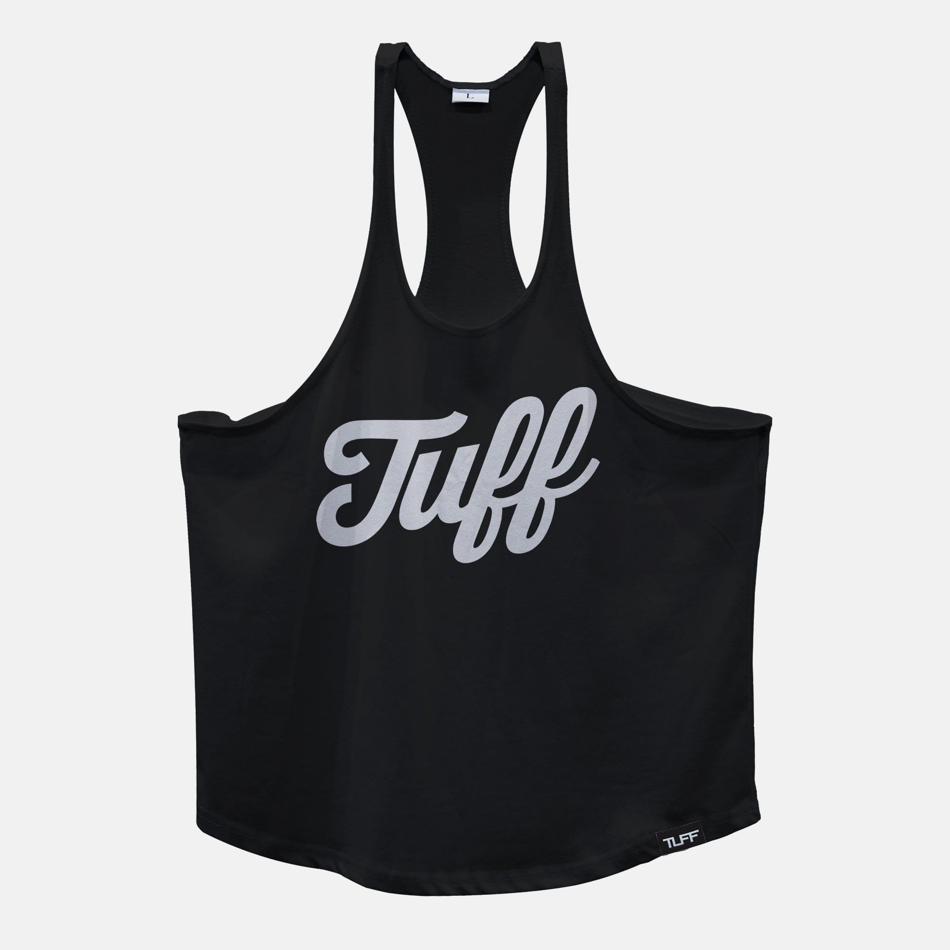 TUFF Script Stringer Tank Top Black / S TuffWraps.com