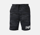 TUFF Script Tapered Fleece Shorts Black Camo / XS TuffWraps.com