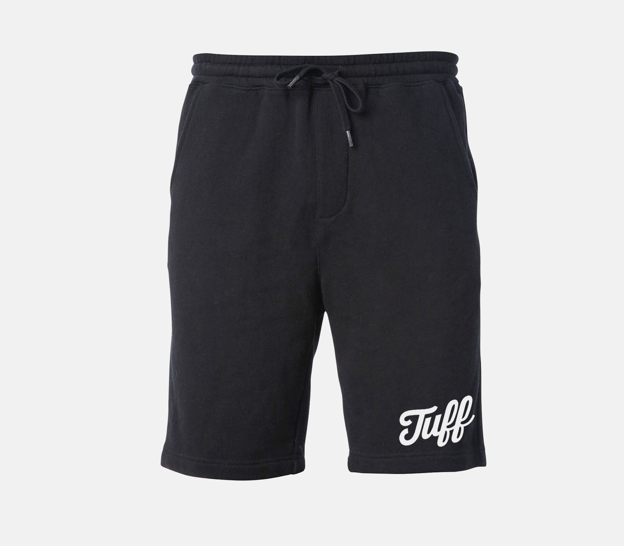 TUFF Script Tapered Fleece Shorts Black / XS TuffWraps.com