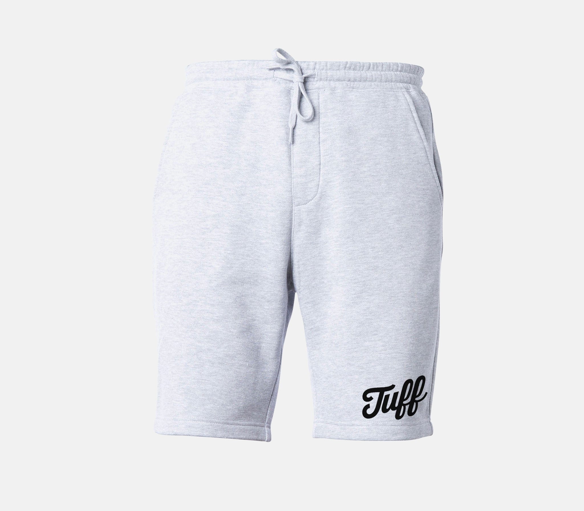 TUFF Script Tapered Fleece Shorts Gray / XS TuffWraps.com
