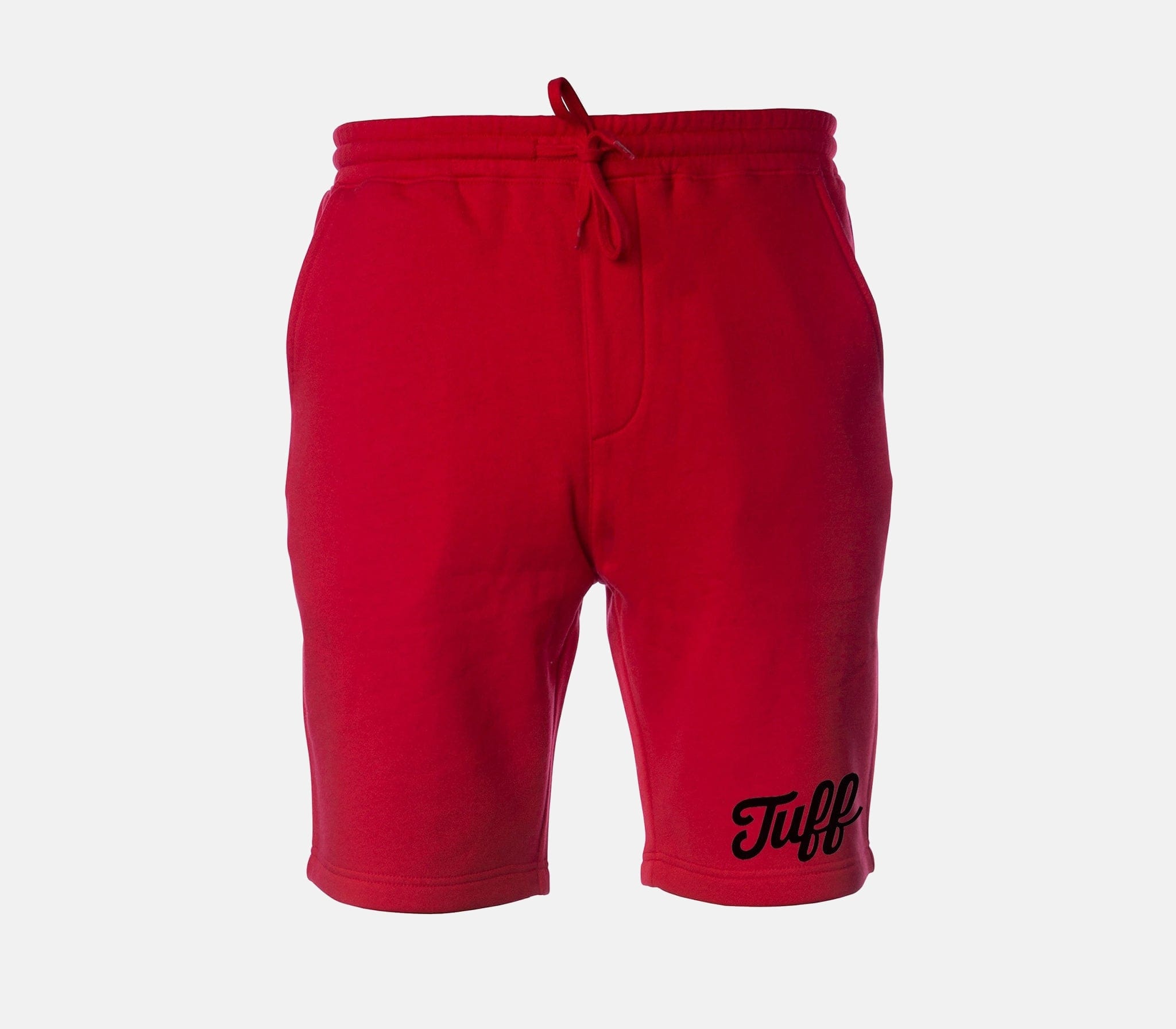 TUFF Script Tapered Fleece Shorts Red / XS TuffWraps.com