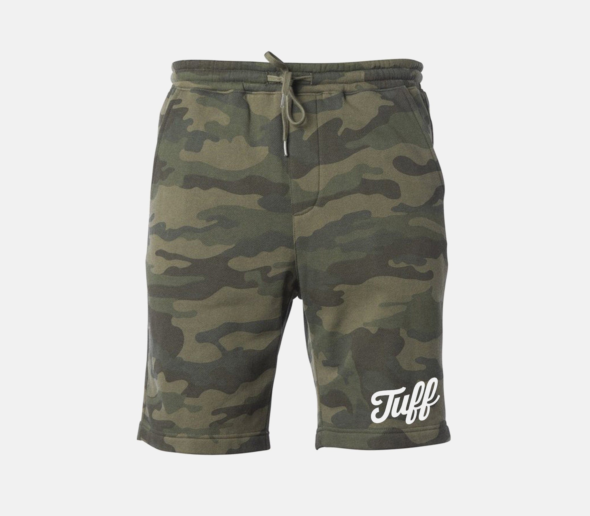 TUFF Script Tapered Fleece Shorts Woodland Camo / XS TuffWraps.com