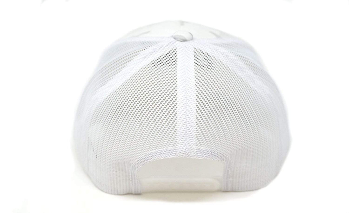 TUFF Script White Camo Trucker Snapback TuffWraps.com