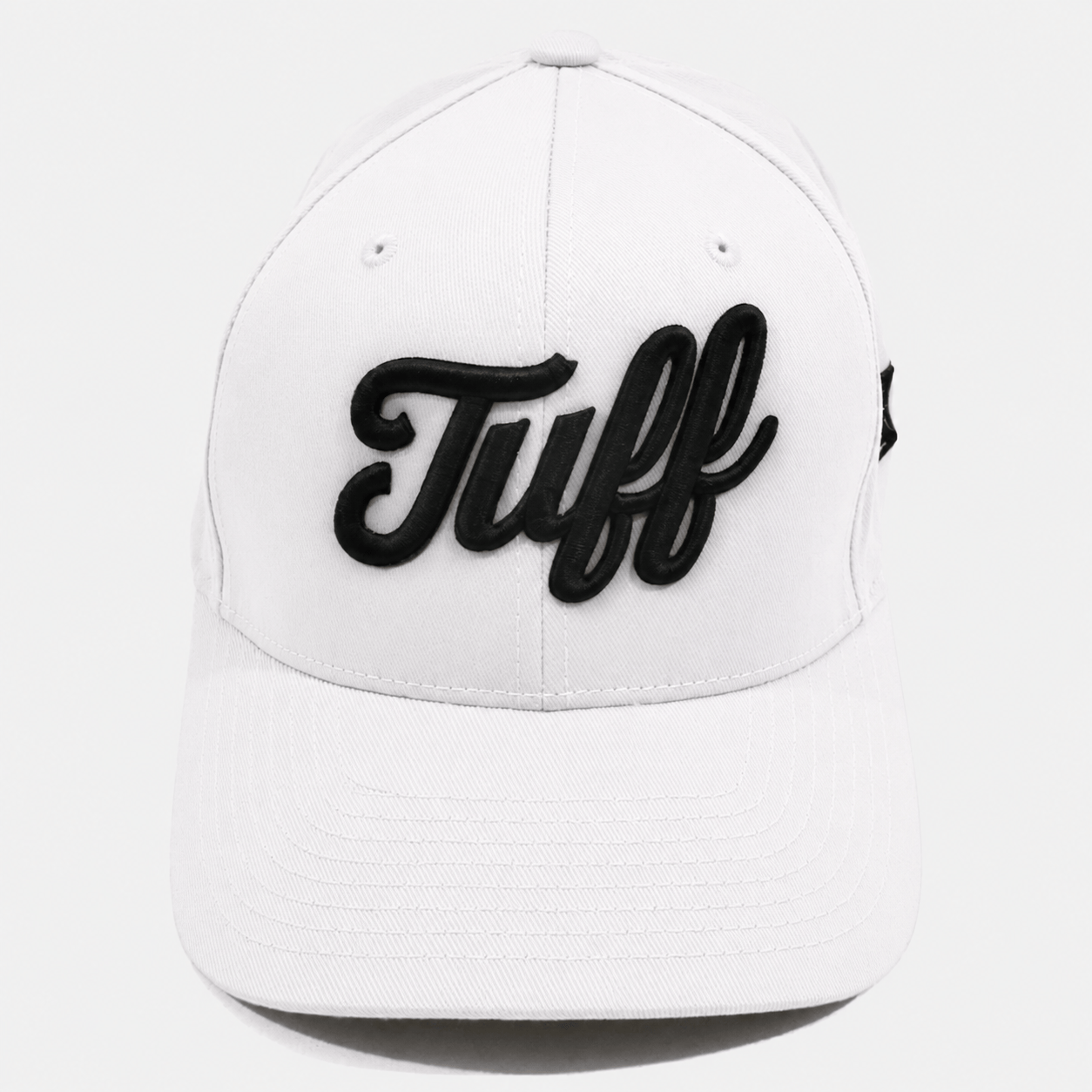 TUFF Script White Flexfit Hat S/M (6 3/4"-7 1/4") / Dark Gray TuffWraps.com