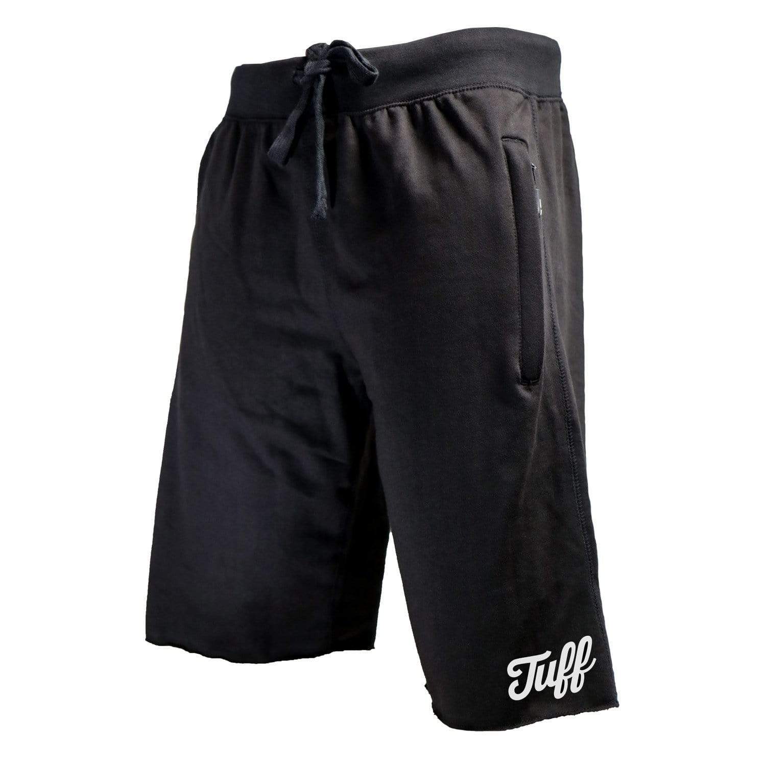 TUFF Script Zipt™ Fleece Shorts - Black S / Black TuffWraps.com