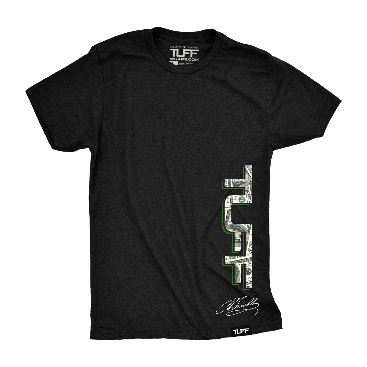 tuffwraps side money mens tee shirt