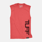 TUFF Side Raw Edge Muscle Tank Vintage Red / S TuffWraps.com