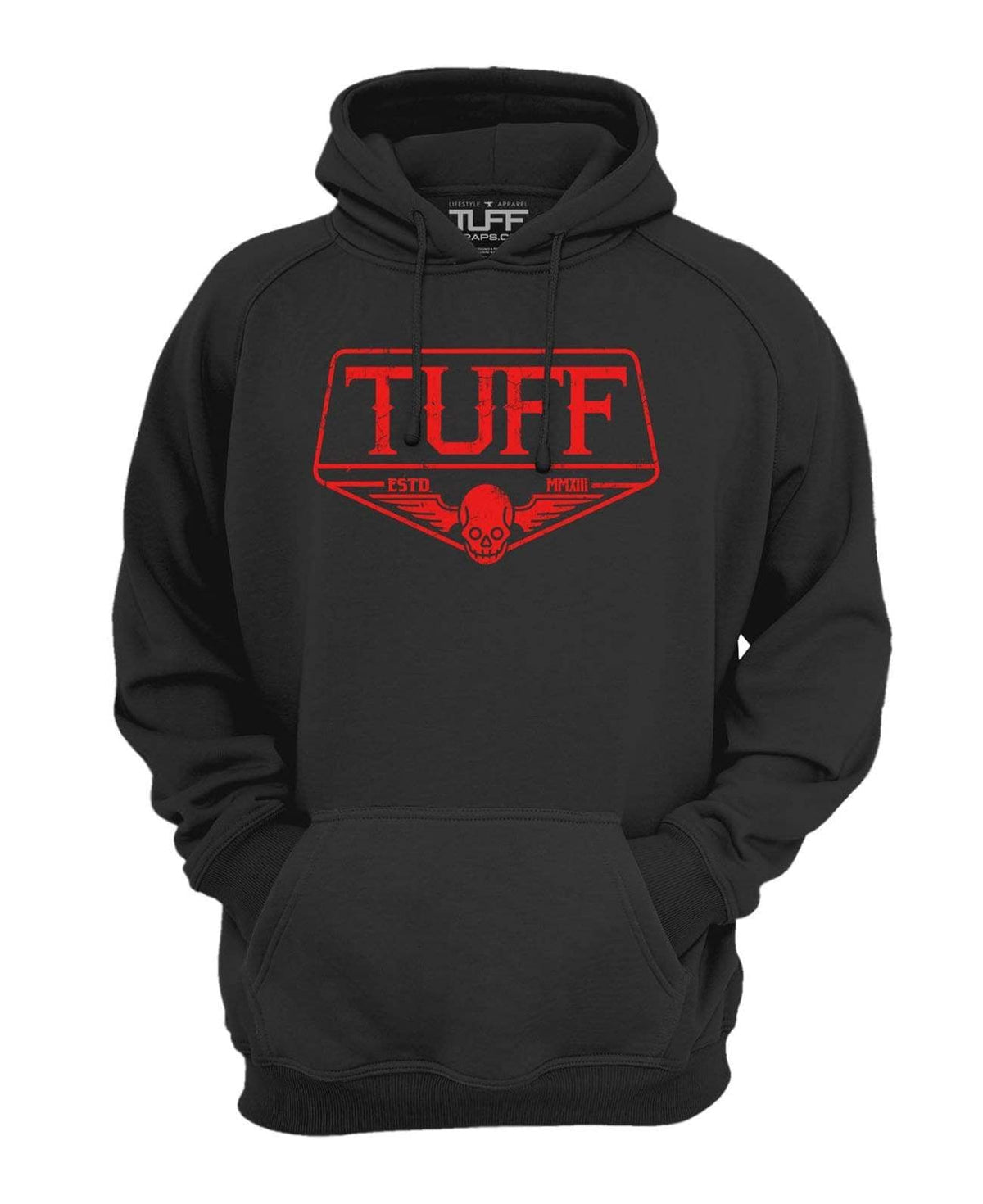 TUFF Skull Wings Hooded Sweatshirt XS / Black with Red TuffWraps.com