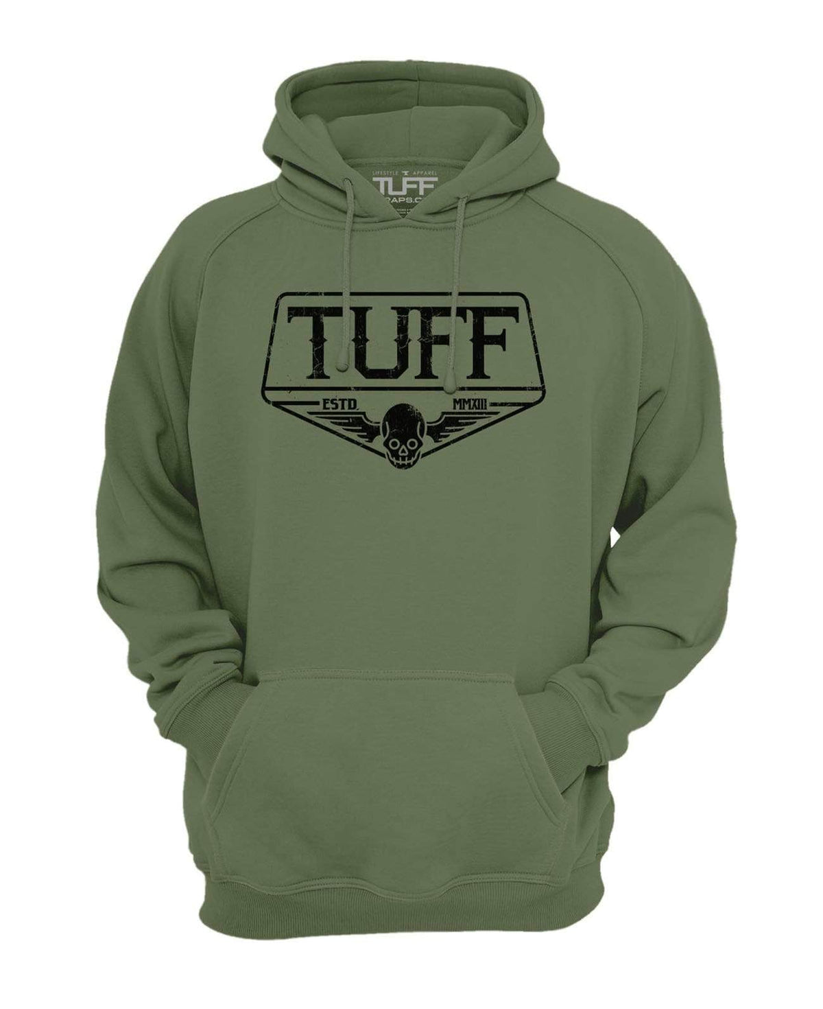 TUFF Skull Wings Hooded Sweatshirt XS / Military Green TuffWraps.com
