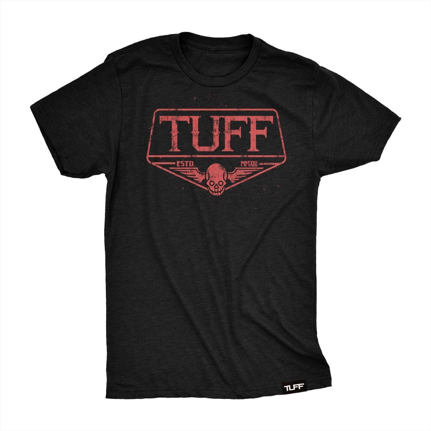 TUFF Skull Wings Tee S / Black w/Red TuffWraps.com