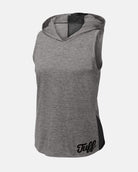 TUFF Small Script Women's Mesh Hoodie Tank Heather Gray / XS / 1 TuffWraps.com
