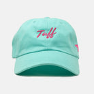 TUFF Thin Script Dad Hat - Tahiti Blue (Pink) Tahiti Blue TuffWraps.com