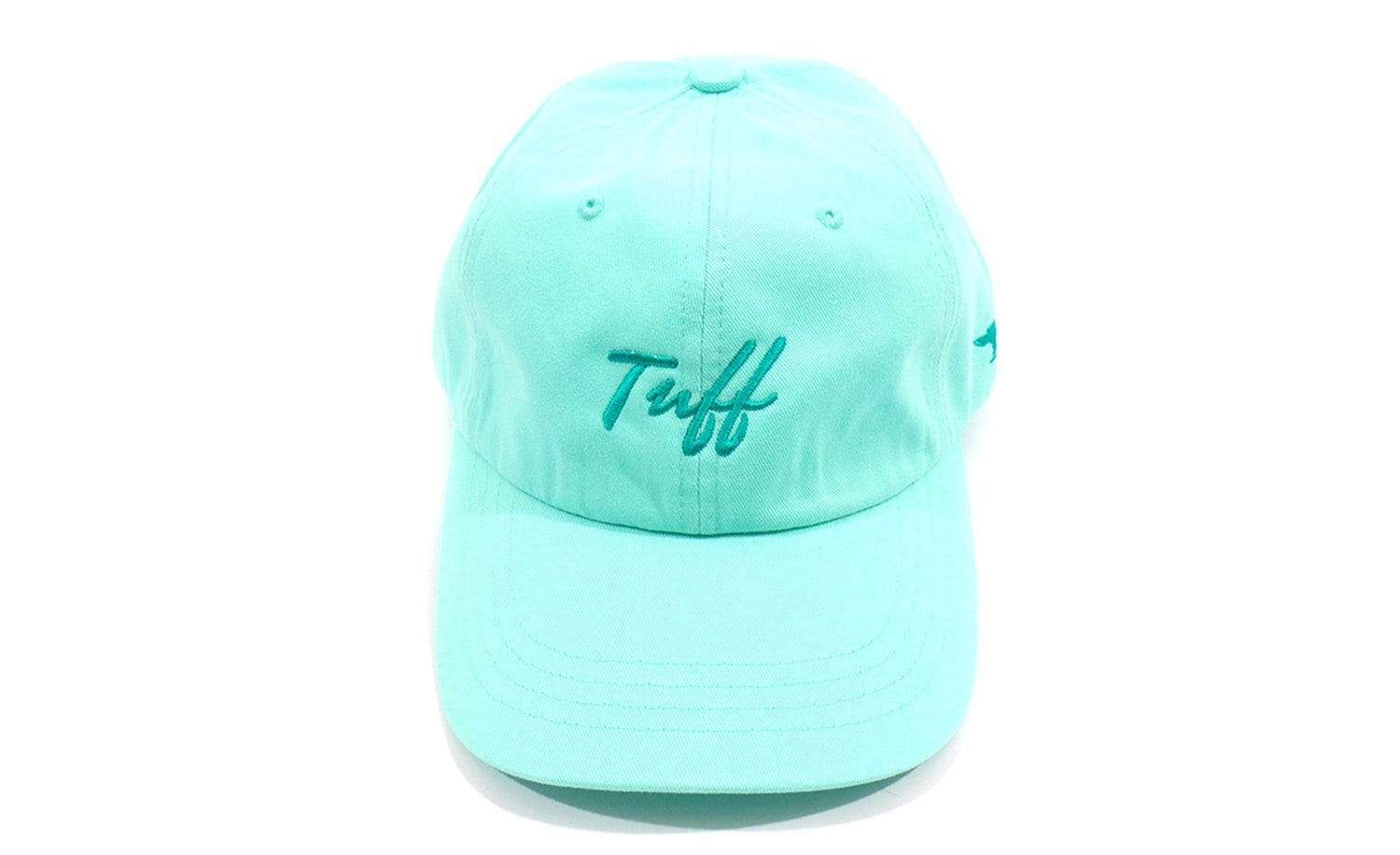 TUFF Thin Script Dad Hat - Tahiti Blue (Teal) Tahiti Blue TuffWraps.com