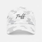 TUFF Thin Script Dad Hat - White Camo TuffWraps.com