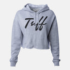 TUFF Thin Script Hooded Cropped Fleece Heather Gray / XS TuffWraps.com