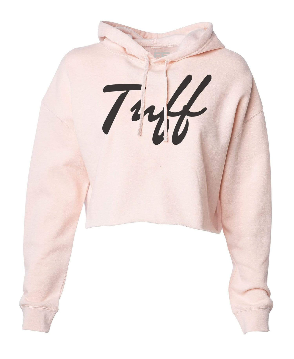 TUFF Thin Script Hooded Cropped Fleece S / Peach TuffWraps.com