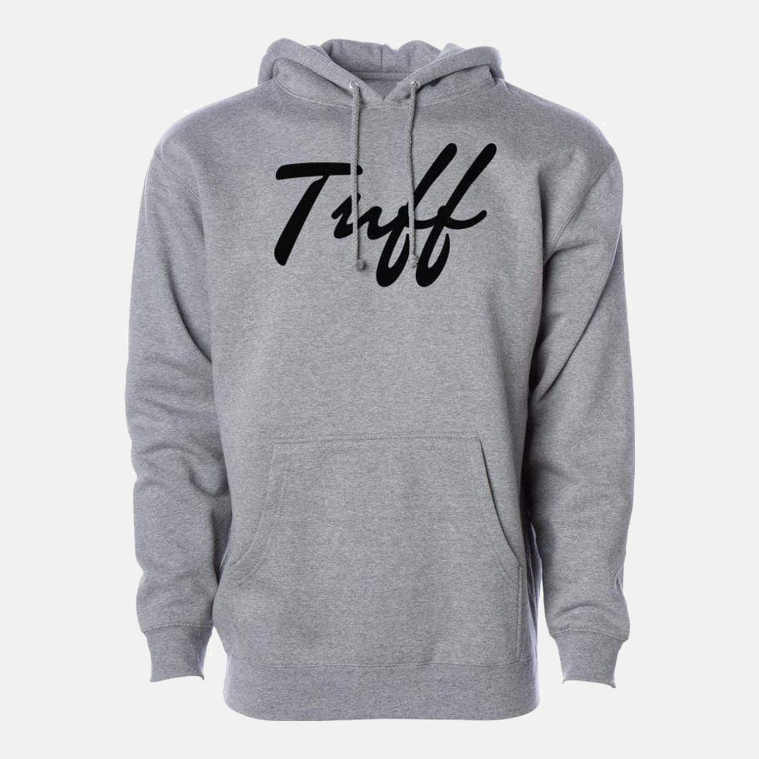 TUFF Thin Script Hooded Sweatshirt Gray / XS TuffWraps.com