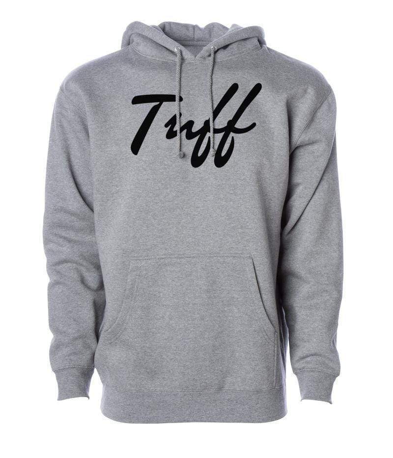 TUFF Thin Script Hooded Sweatshirt XS / Gray TuffWraps.com
