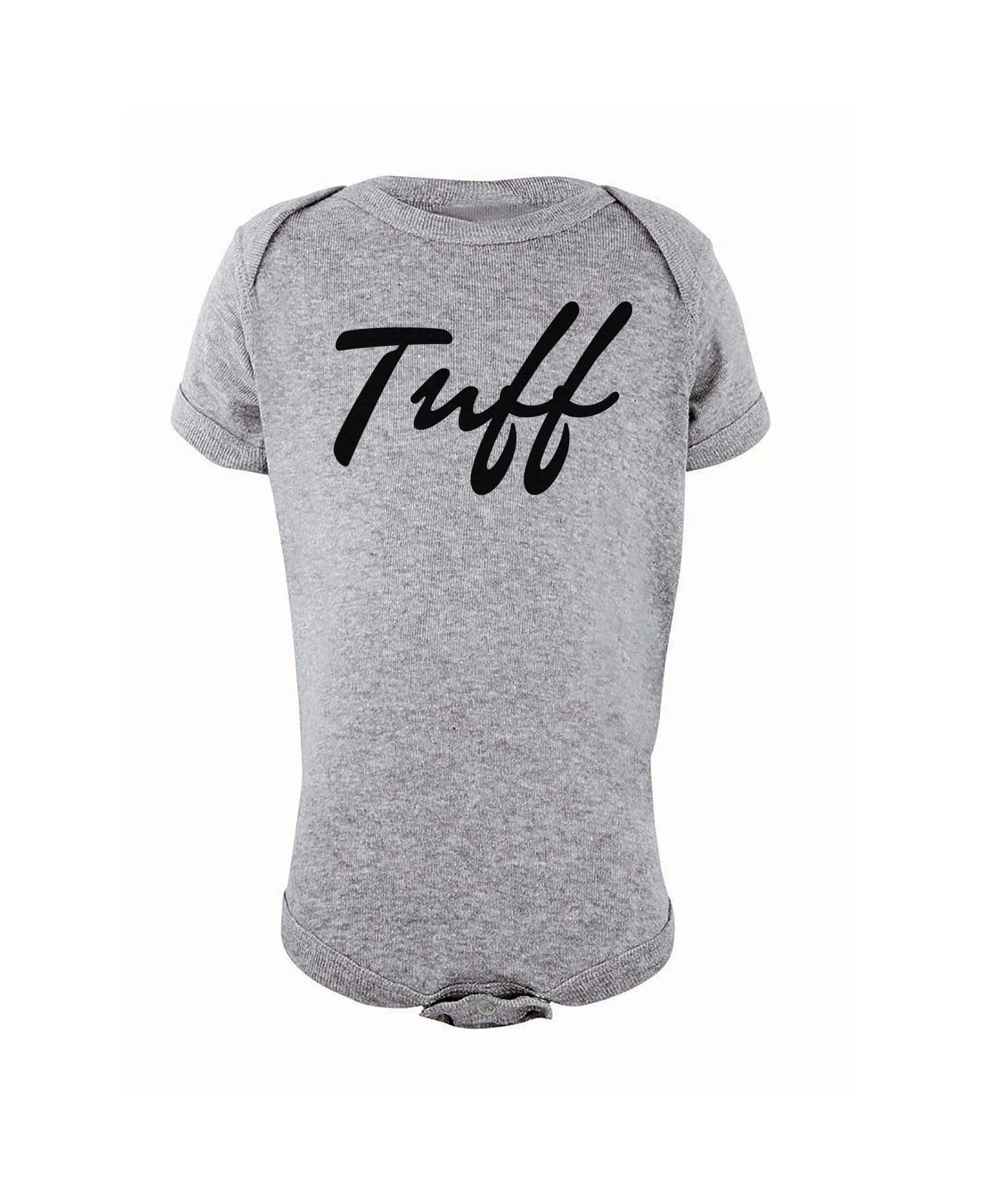 TUFF Thin Script Infant Onesie NB / Heather Gray TuffWraps.com