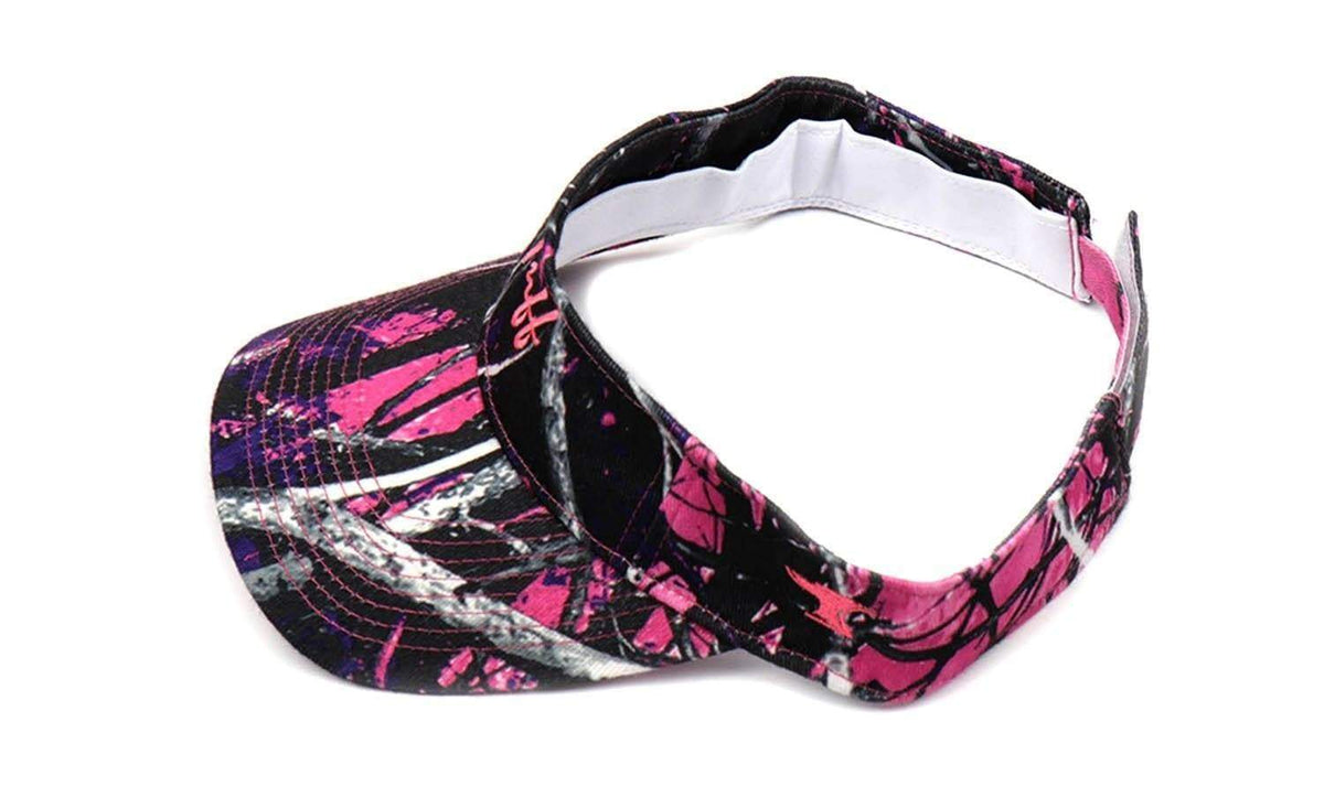 Visera TUFF Thin Script de camuflaje rosa 