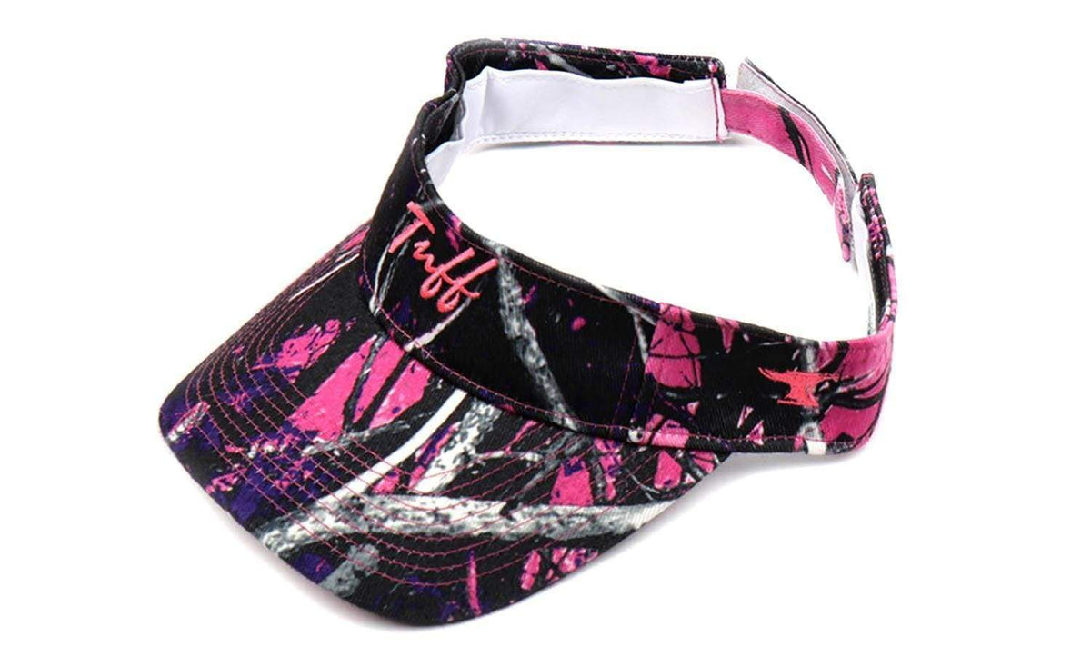 TUFF Thin Script Pink Camo Visor TuffWraps.com