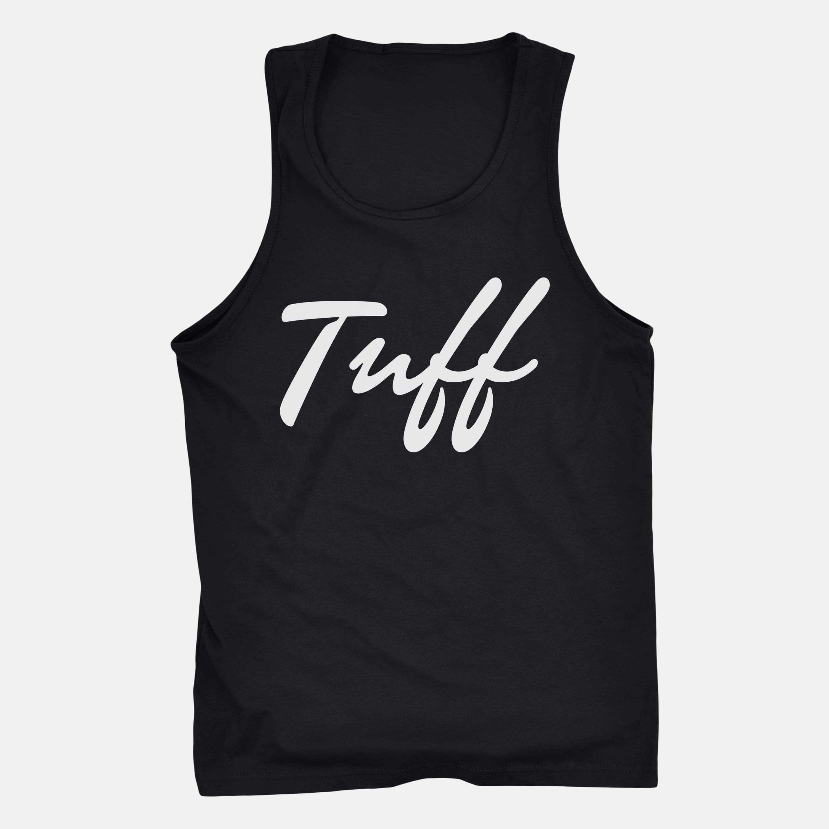TUFF Thin Script Tank Black / S TuffWraps.com