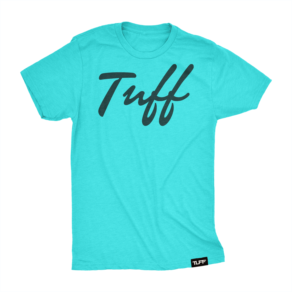 TUFF Thin Script Teal Tee - Limited Edition S / Black Logo TuffWraps.com