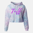 TUFF Thin Script Tie-Dye Hooded Cropped Fleece Purple / XS TuffWraps.com