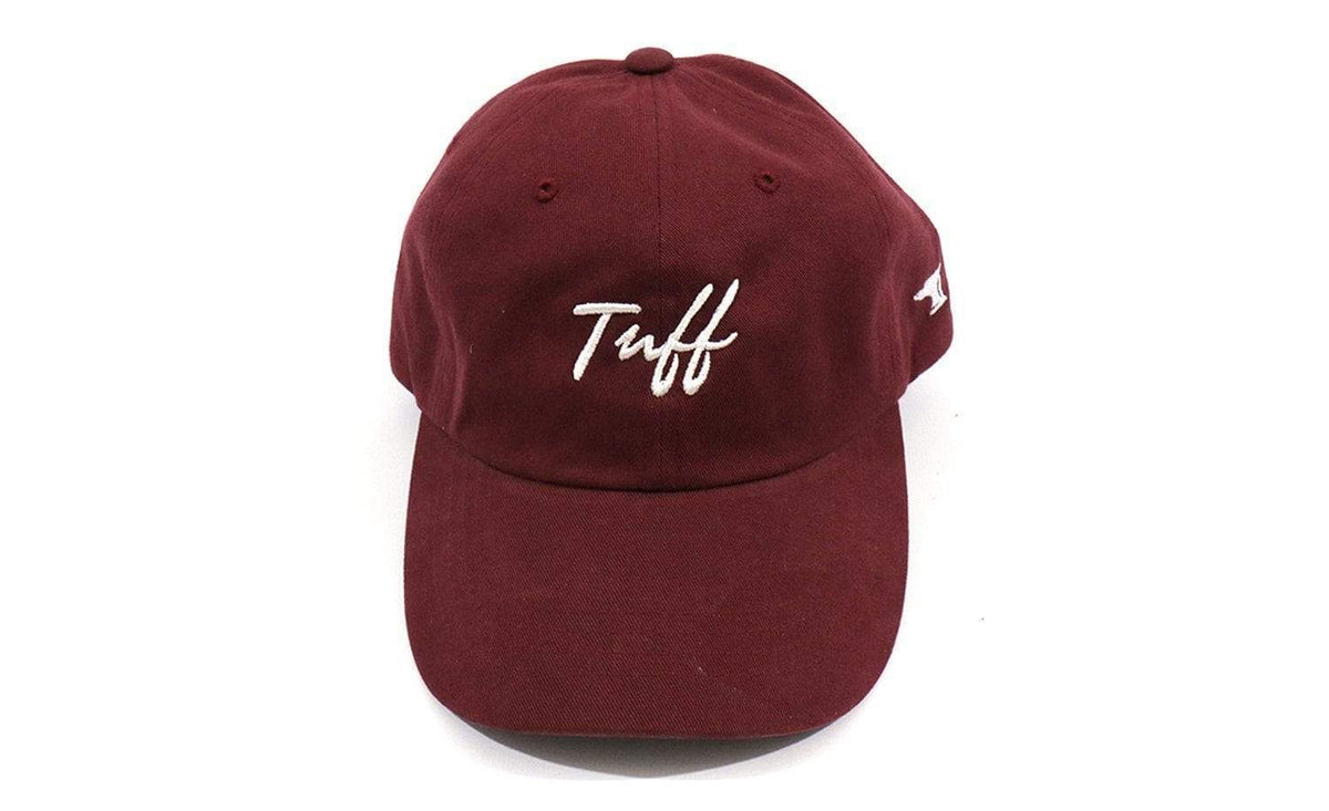 TUFF Thin Script Dad Hat - Maroon Maroon TuffWraps.com