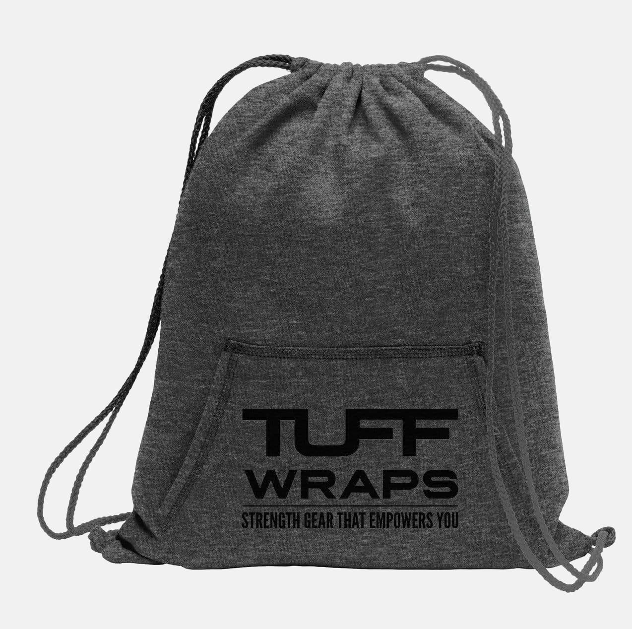 TUFFWRAPS Fleece Cinch Bag Heather Gray TuffWraps.com