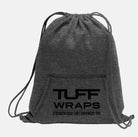 TUFFWRAPS Fleece Cinch Bag Heather Gray TuffWraps.com