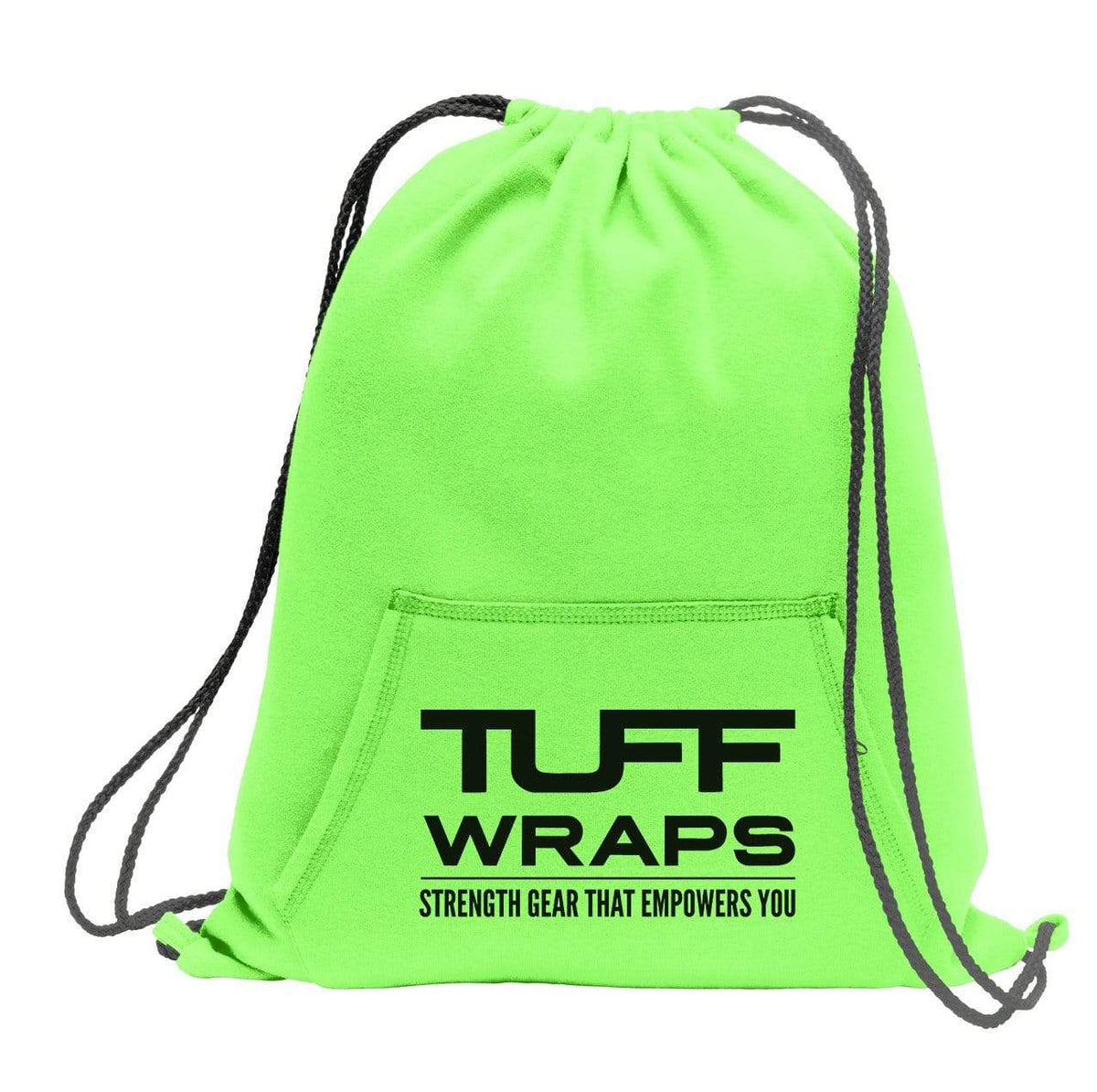 TUFFWRAPS Fleece Cinch Bag Neon Green TuffWraps.com