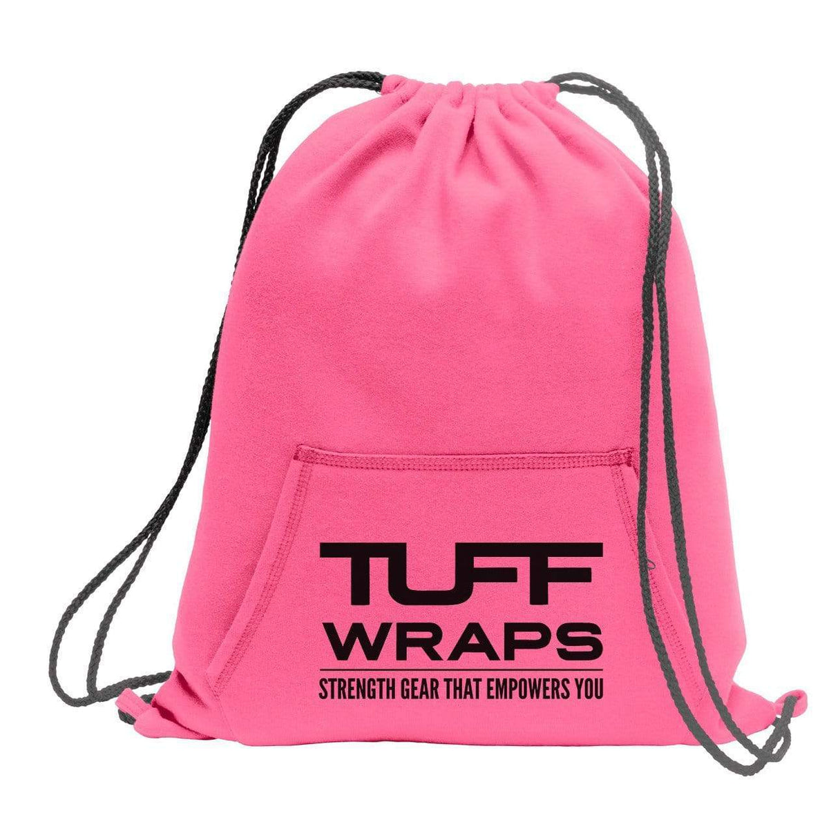 TUFFWRAPS Fleece Cinch Bag Neon Pink TuffWraps.com