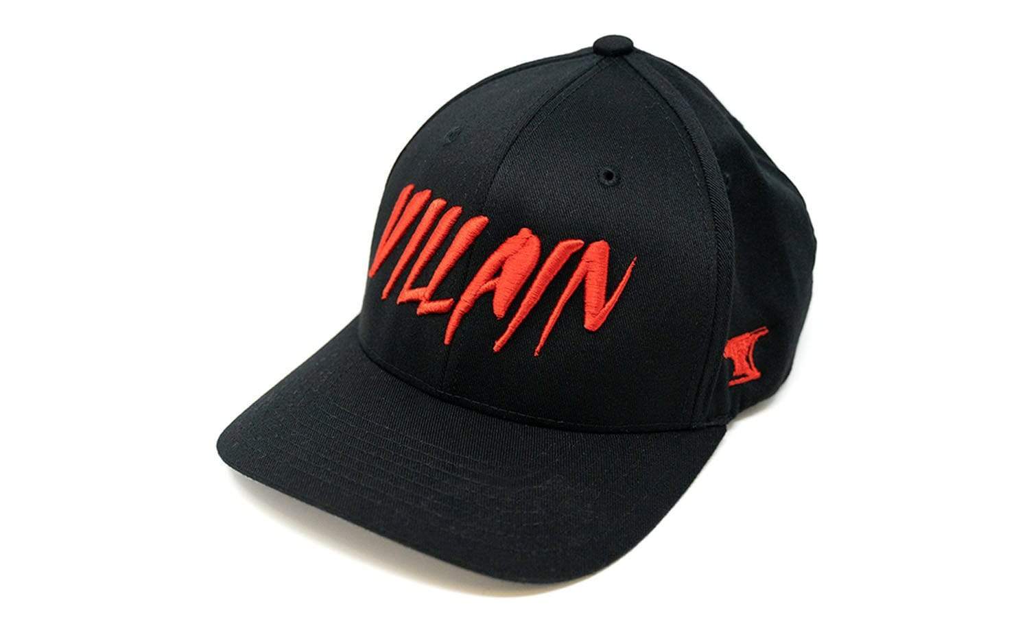 Villain Black Flexfit Hat (Red)