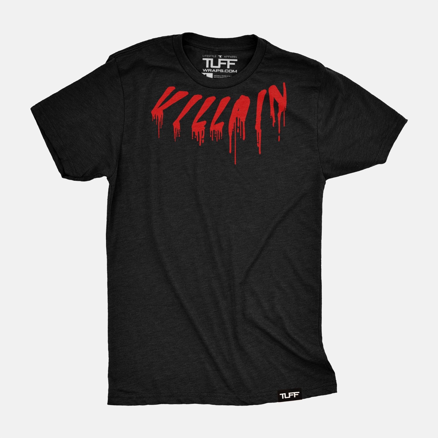 Villain Blood Drip Neck Tee Black / S TuffWraps.com