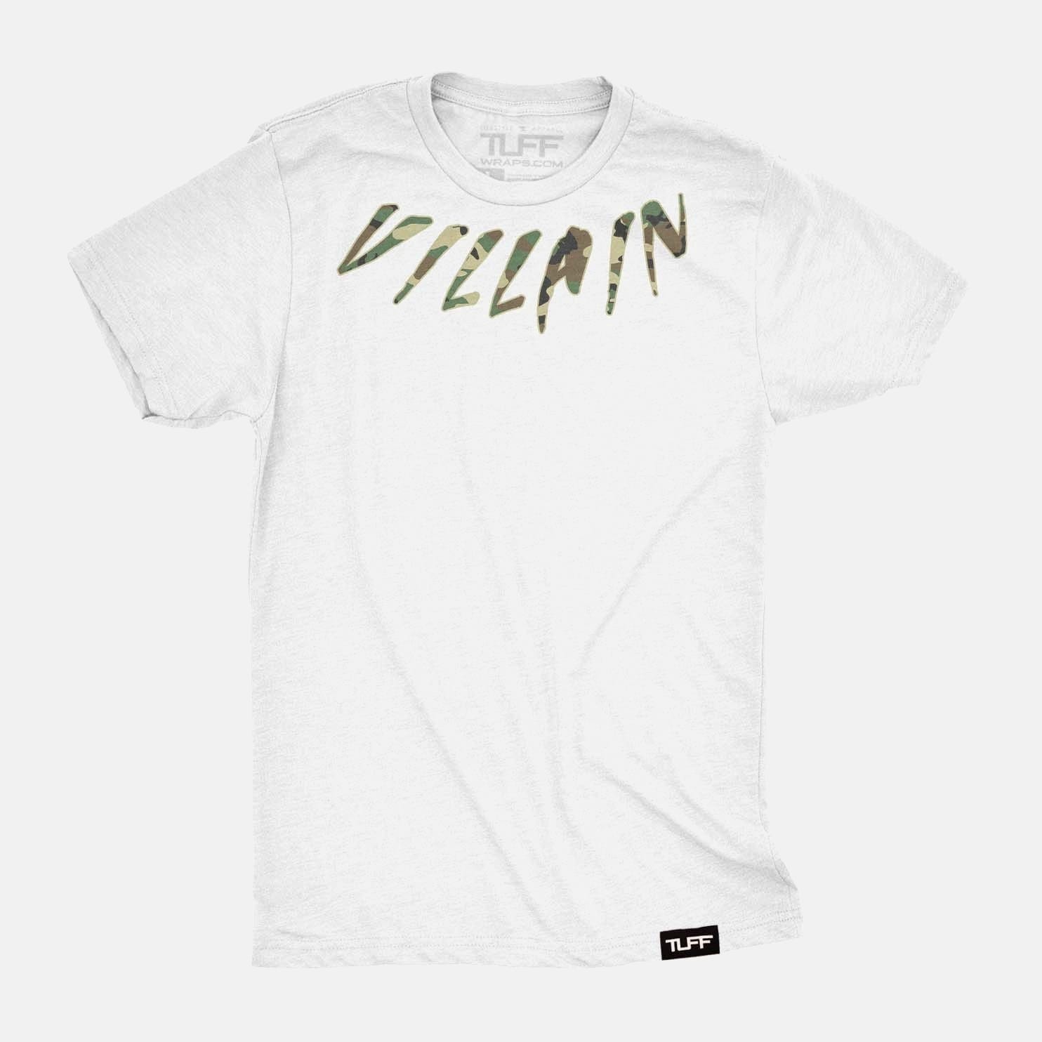 Villain Camo Neck Tee White / S TuffWraps.com