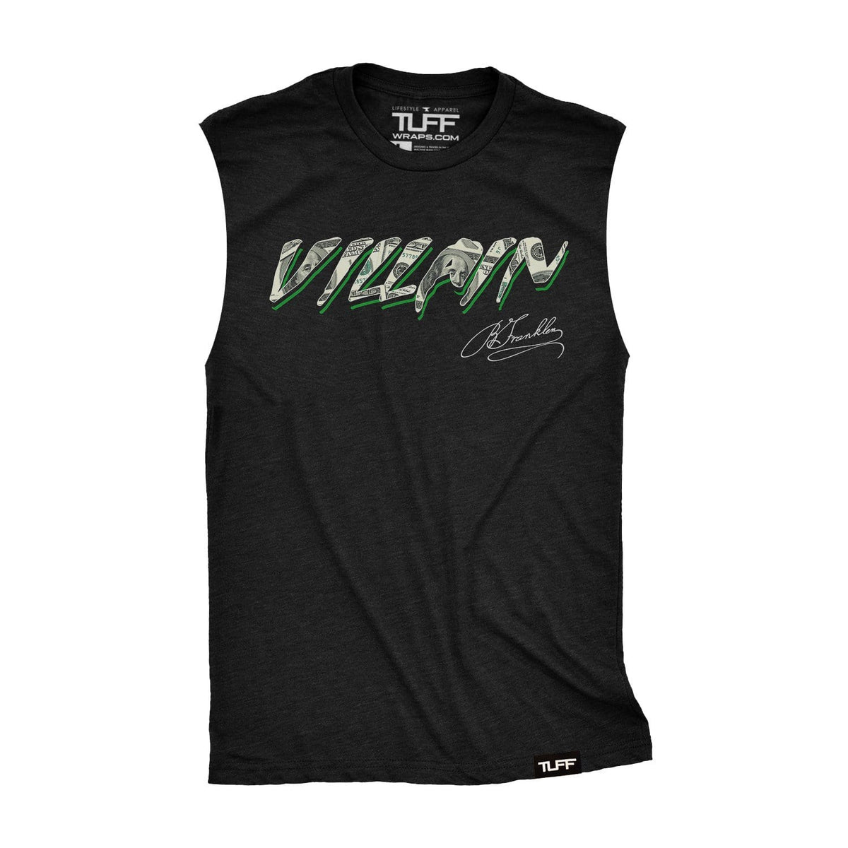 Villain Money Raw Edge Muscle Tank S / Black TuffWraps.com