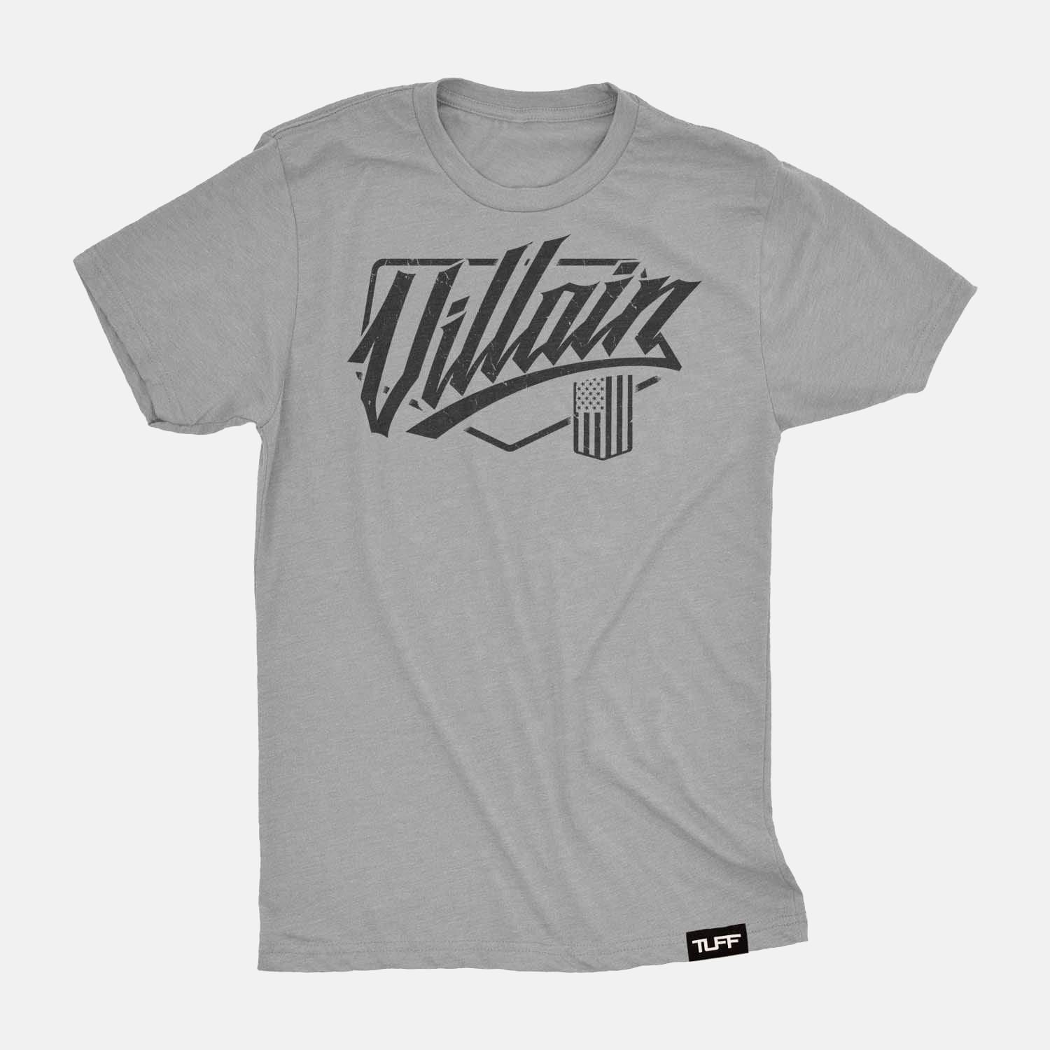 Villain Script Tee Heather Gray / S TuffWraps.com